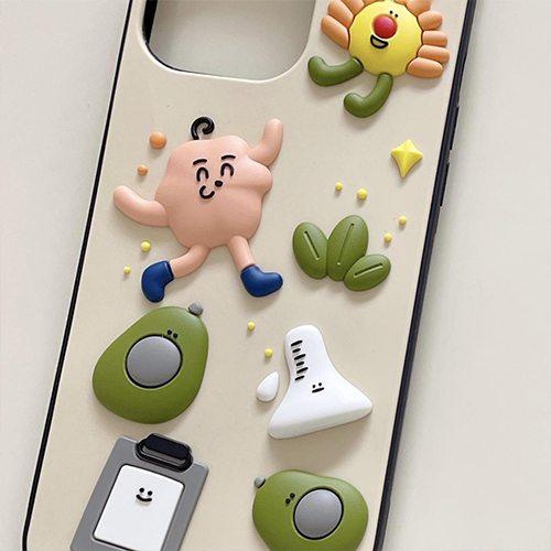 Üç ölçülü cizgi filmi mobil telefon qutusu
